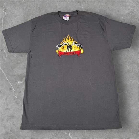 Vintage Y2K Charlie’s Angels Full Throttle Silhouette Flames 2003 Movie Promo L - Picture 1 of 7